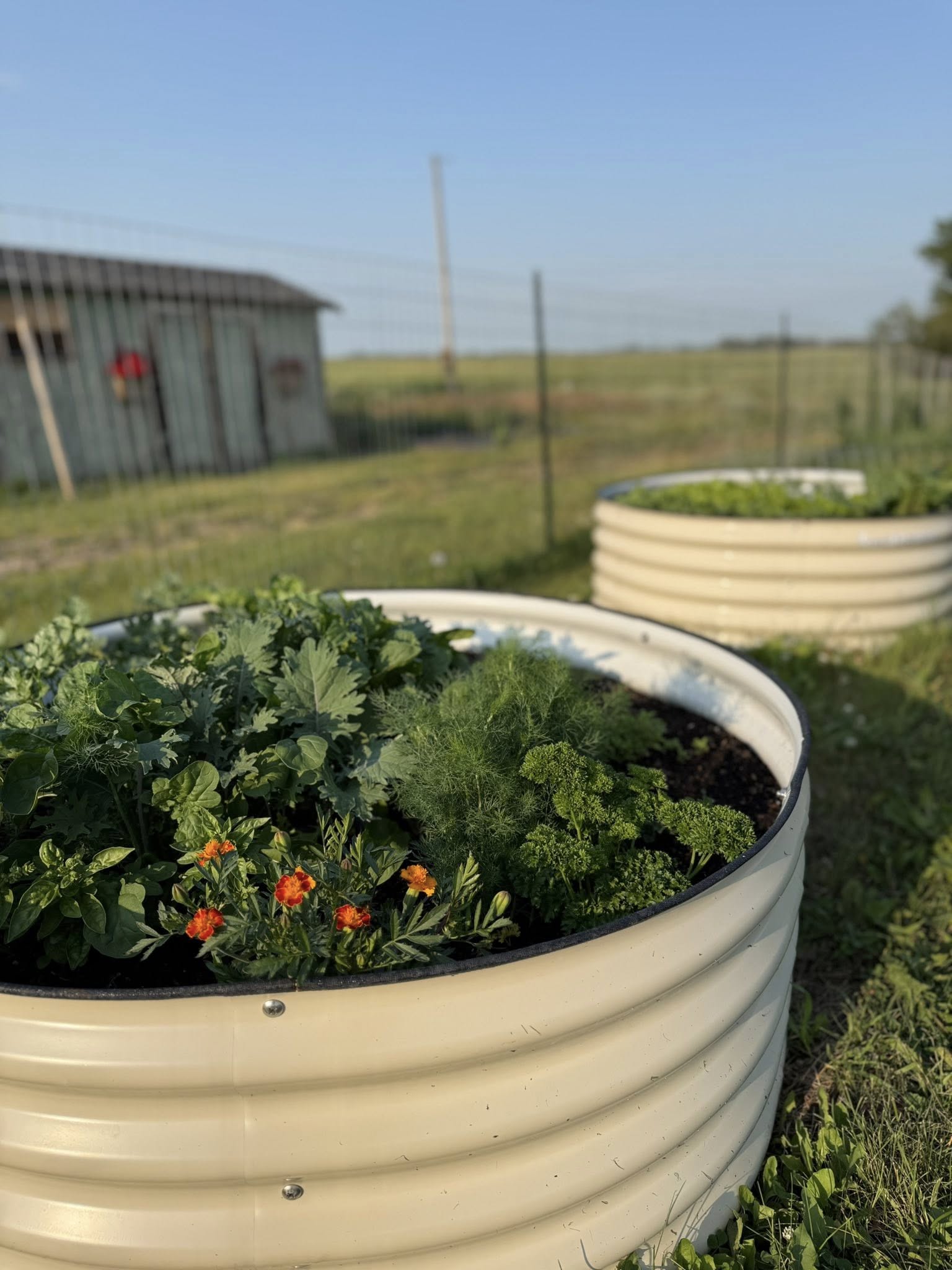 17" Tall Round Garden Bed Kit