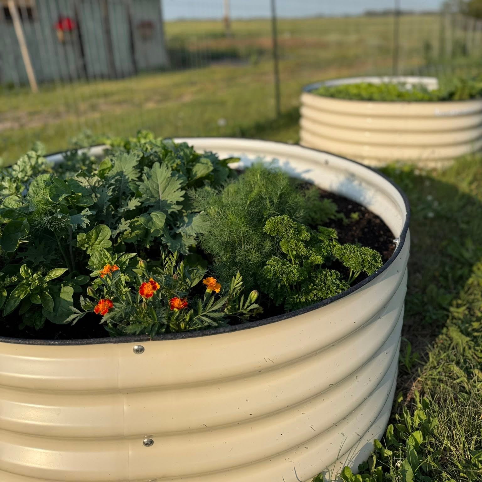 17" Tall Round Garden Bed Kit