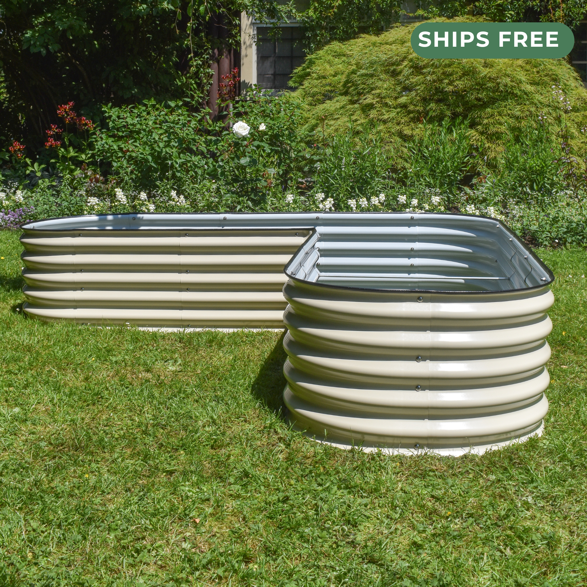 17" Tall L-Shape Garden Bed Kit