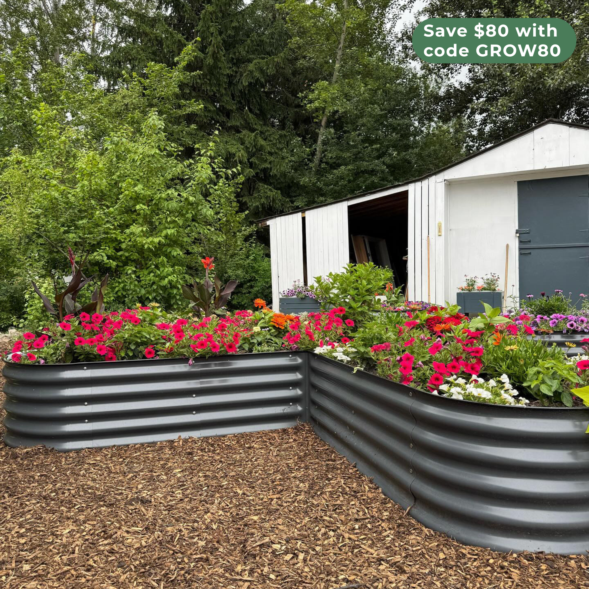 17" Tall L-Shape Garden Bed Kit
