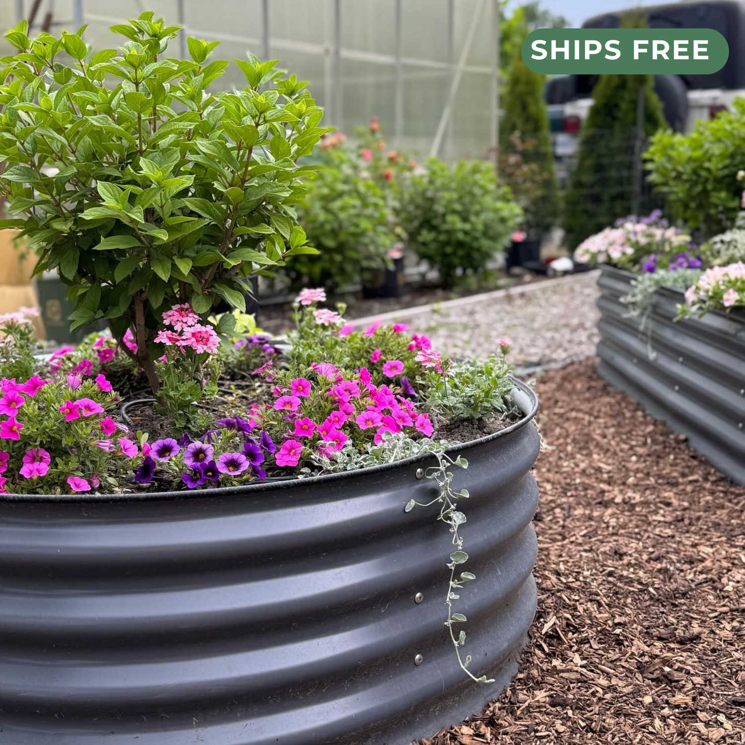 17" Tall Round Garden Bed Kit